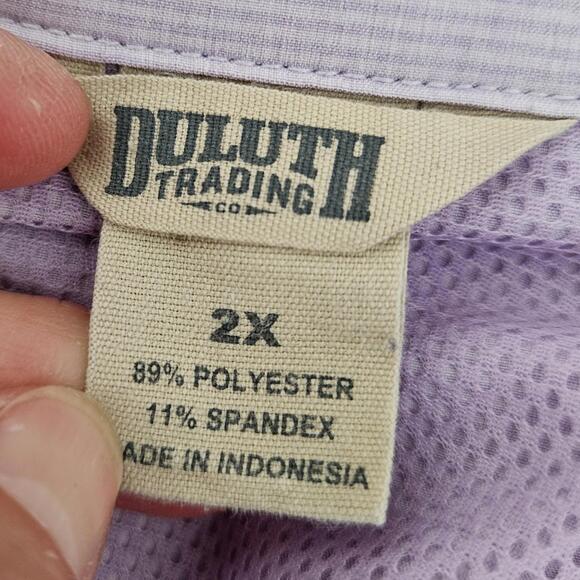 Duluth Trading Co Sol Survivor Shirt Jac Womens 2X Lavender Sun Protection - Picture 11 of 12